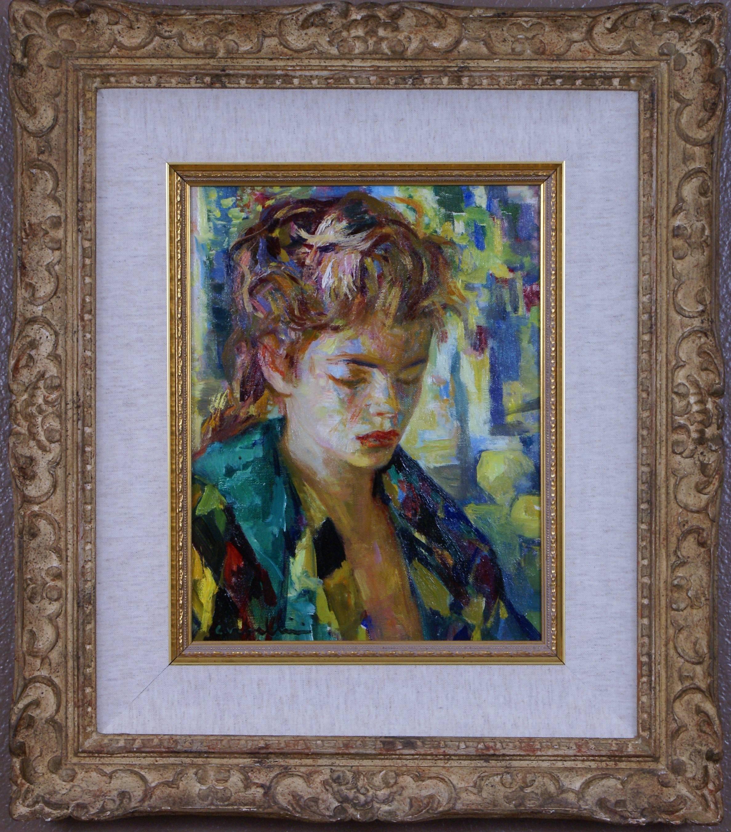 Luigi Corbellini Portrait Painting - {Contemplation}