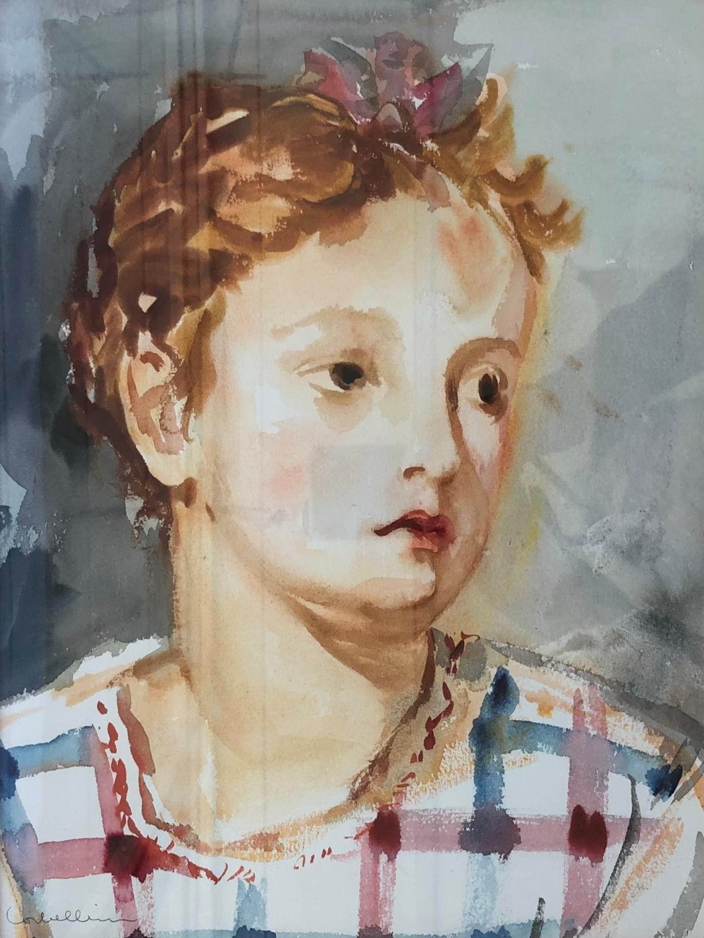 Portrait Painting di Luigi Corbellini - Frédérica portrait