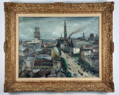 Impressionistische Dachansicht der Stadt Antwerpen Belgien (Anvers Boerentoren)