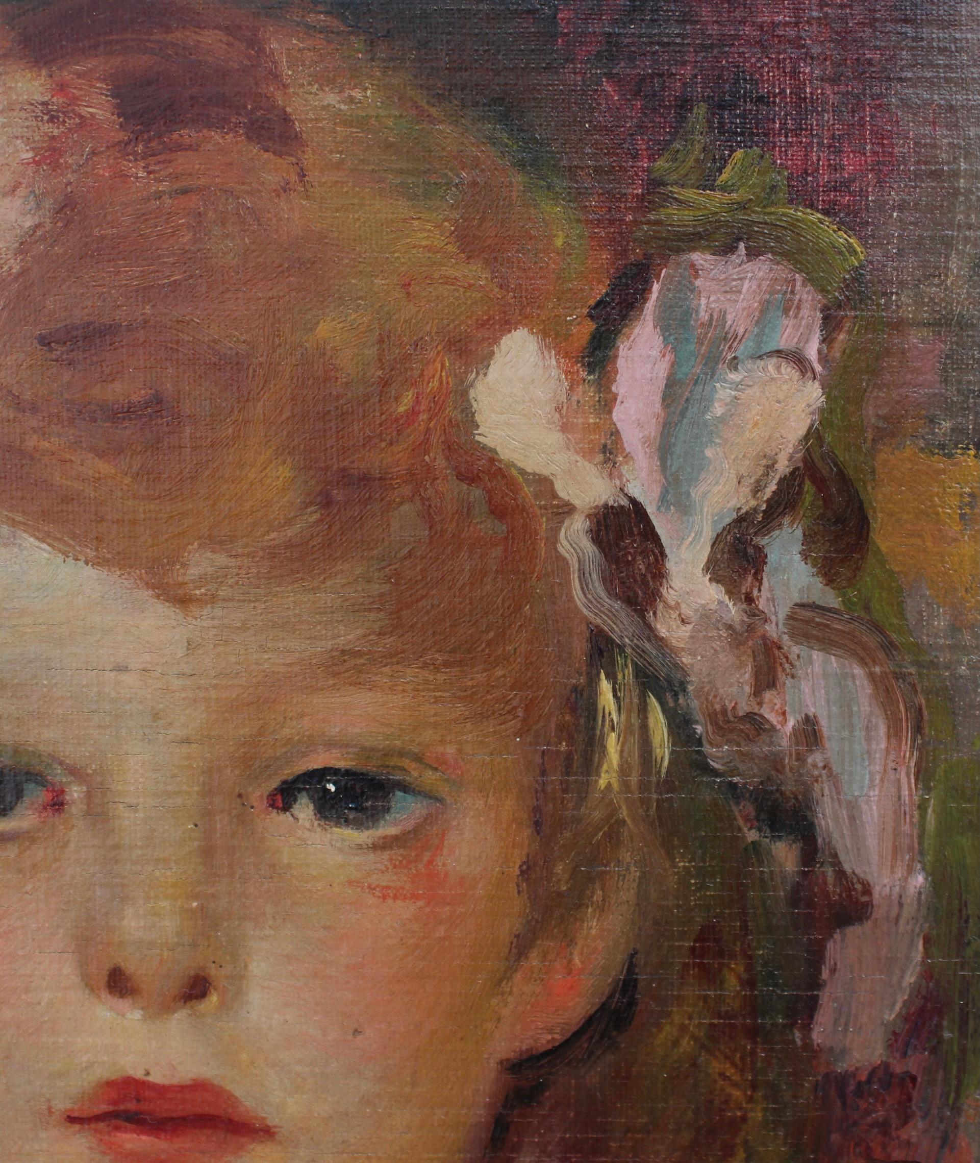 Portrait of Girl with Bow in Her Hair 1