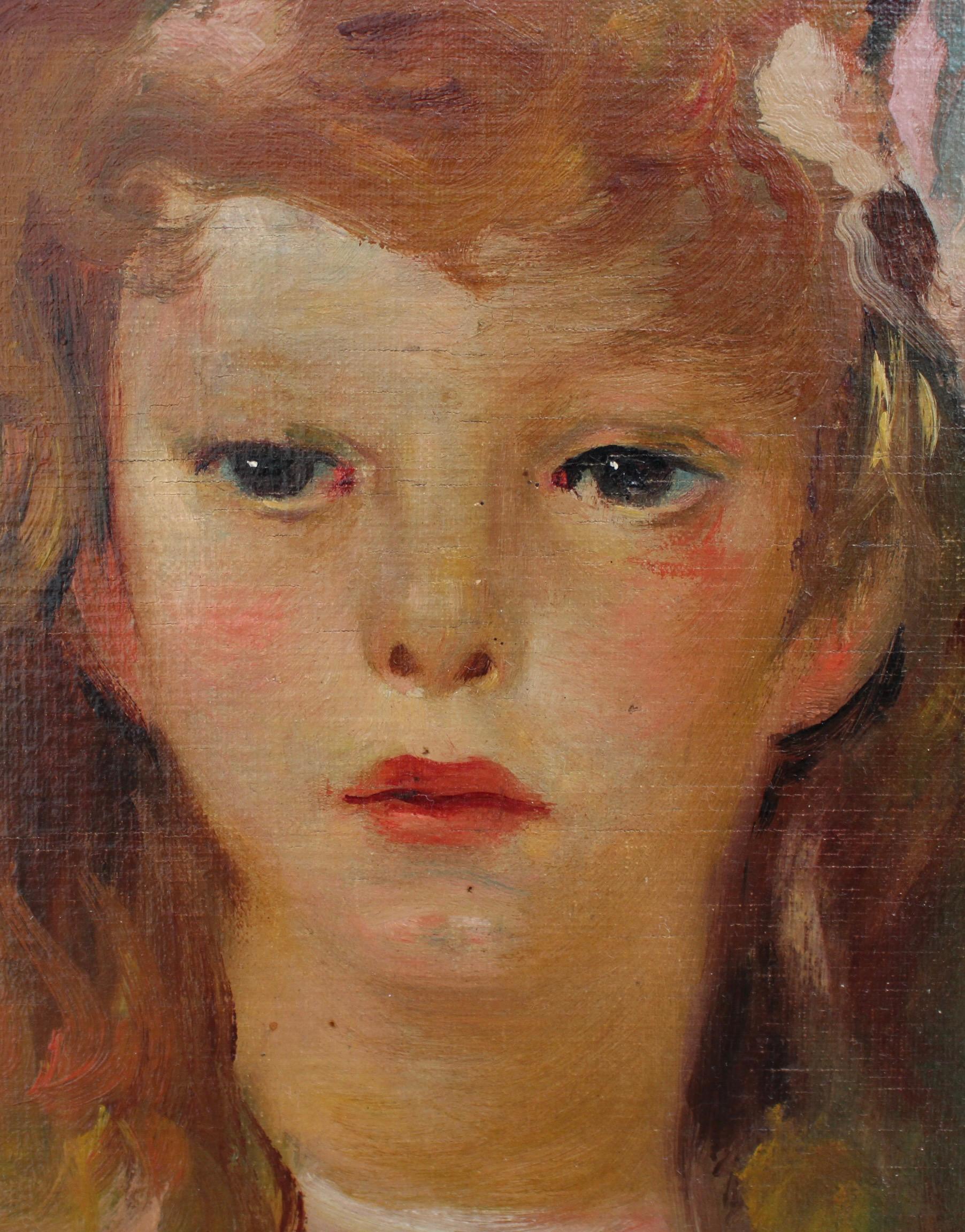 Portrait of Girl with Bow in Her Hair 2