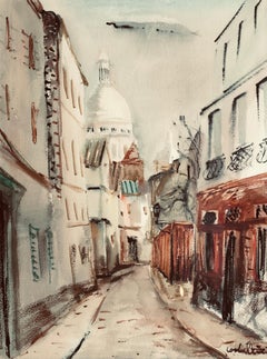 Rue Norvin vista della Basilica del Sacro Cuore, Montmartre
