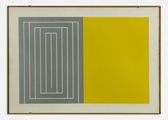 Grey-Yelllow - Lithograph by Luigi Corbellini - Mid 20th Century