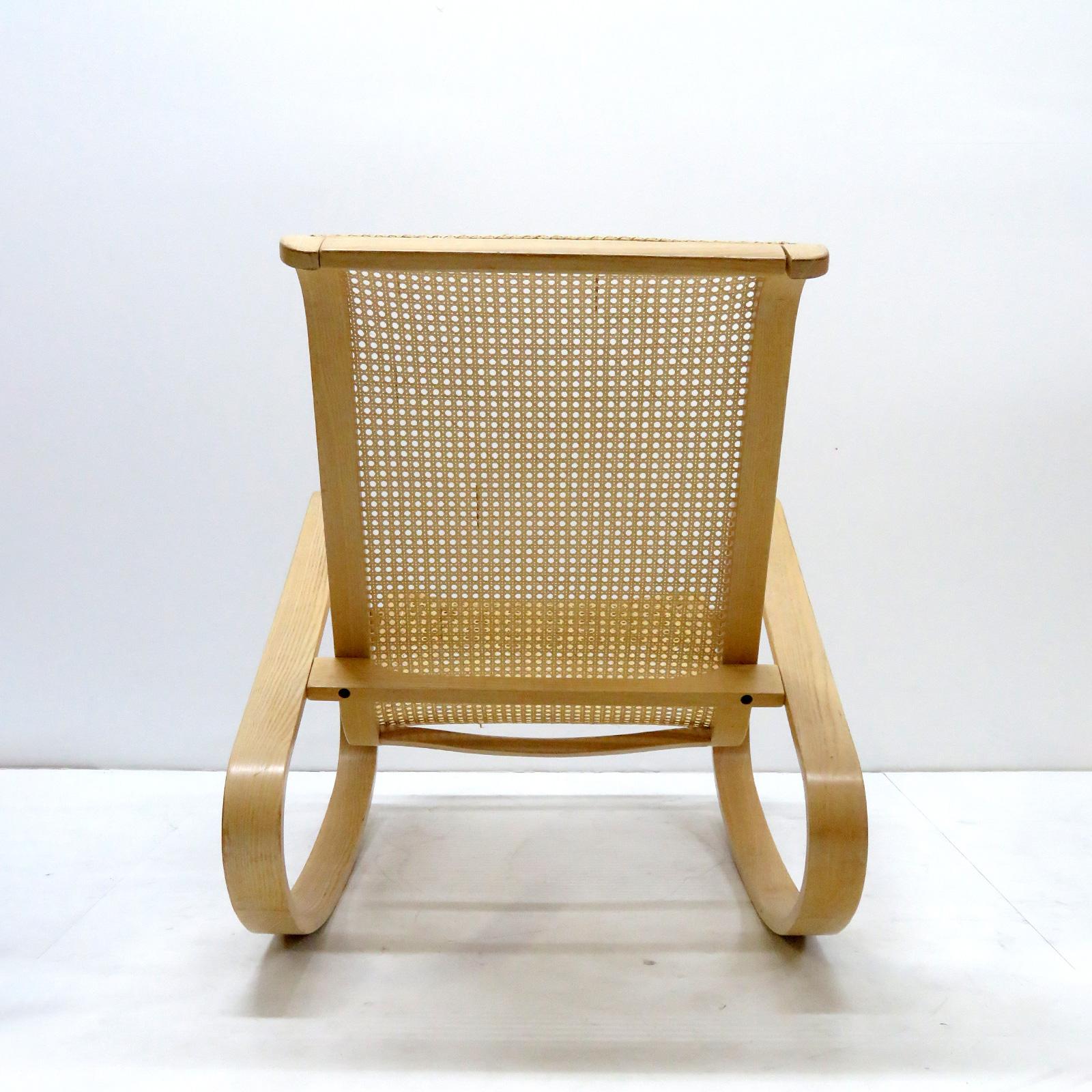 Mid-Century Modern Luigi Crassevig 'Dondolo' Bentwood Rocking Chair, 1970 For Sale