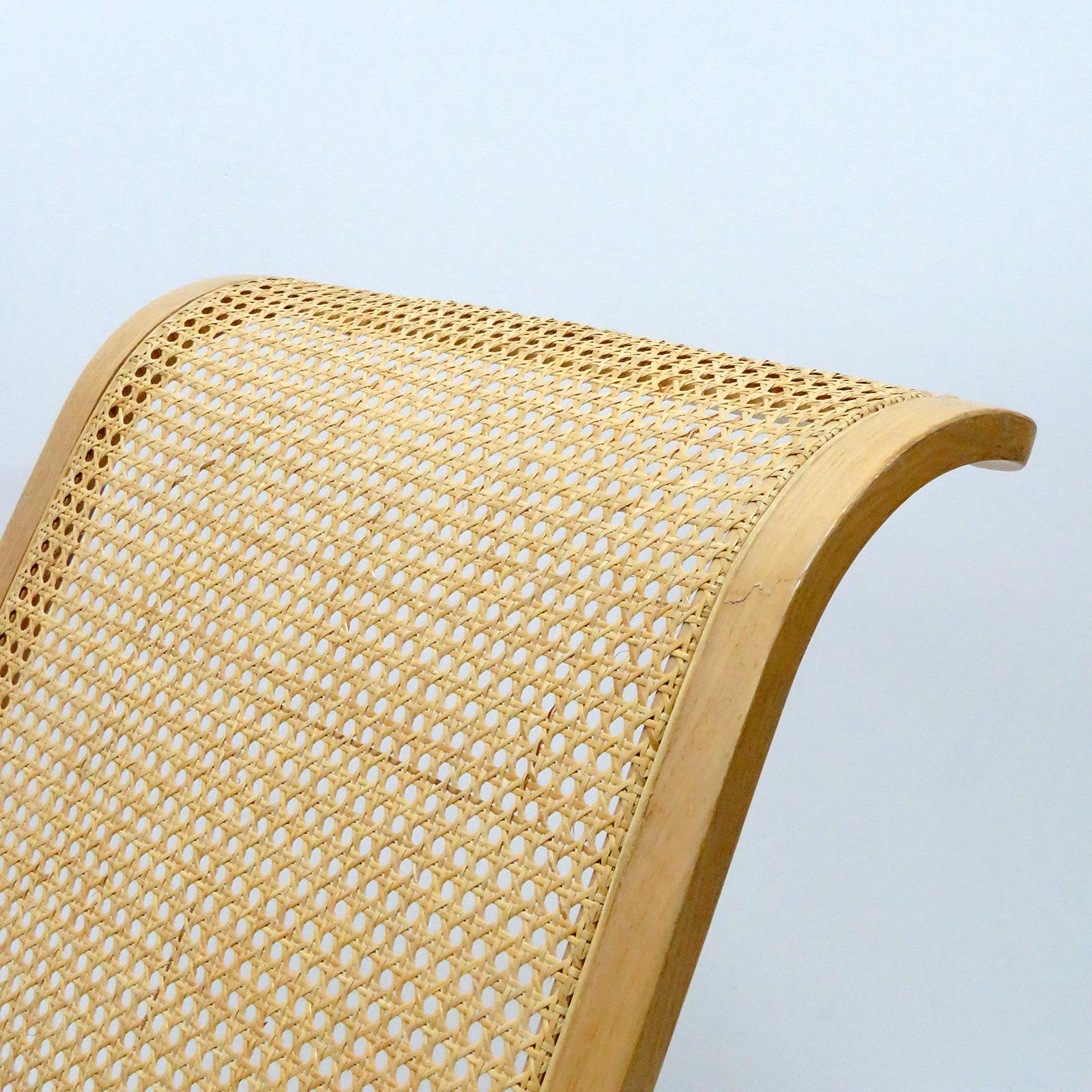 Woven Luigi Crassevig 'Dondolo' Bentwood Rocking Chair, 1970