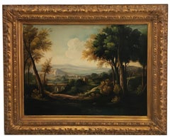 LANDSCAPE - French School -Italian Oil on Canvas Painting