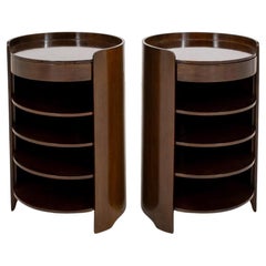 Luigi Dominioni Pair of "Casaccia" Oval Cabinets