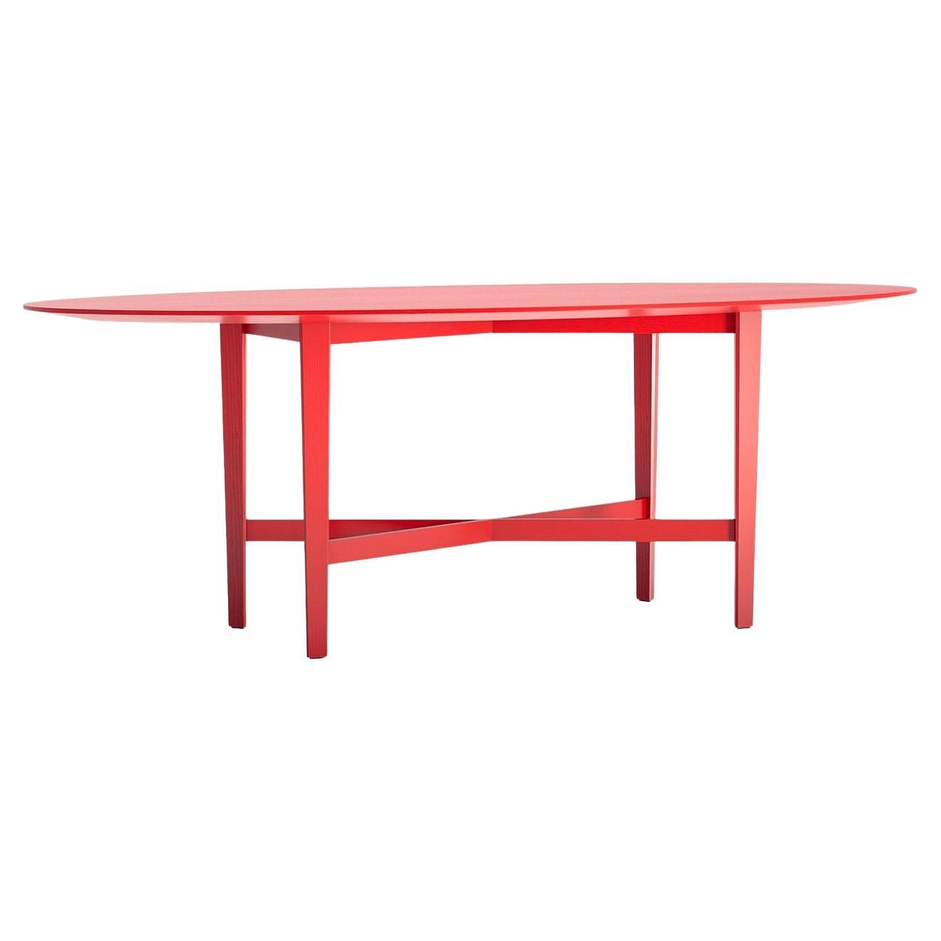 Table ovale rouge Luigi Filippo par Marta Laudani & Marco Romanelli en vente