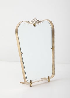 Specchio da toilette in ottone Luigi Fontana, Fontana Arte, circa 1940