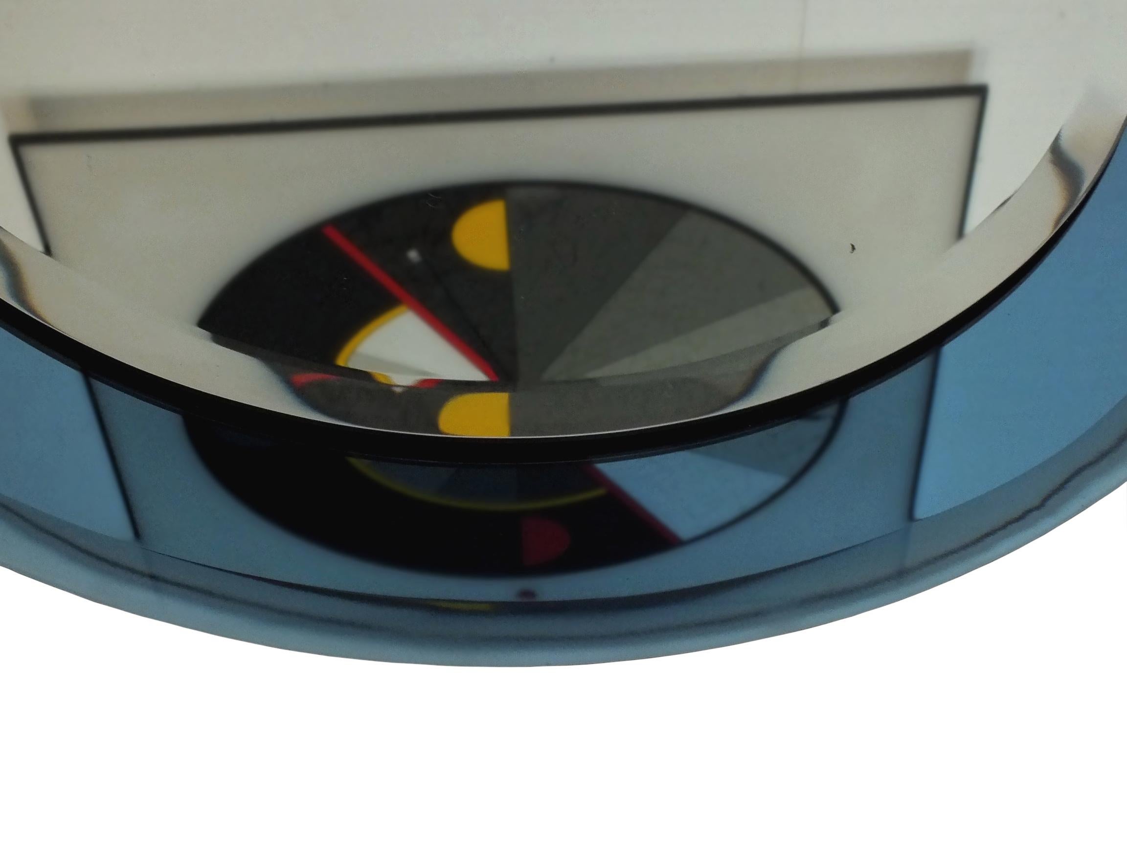 Mid-Century Modern Luigi Fontana BlueCobalt Mirror Years40 Design Pietro Chiesa Attributed to For Sale