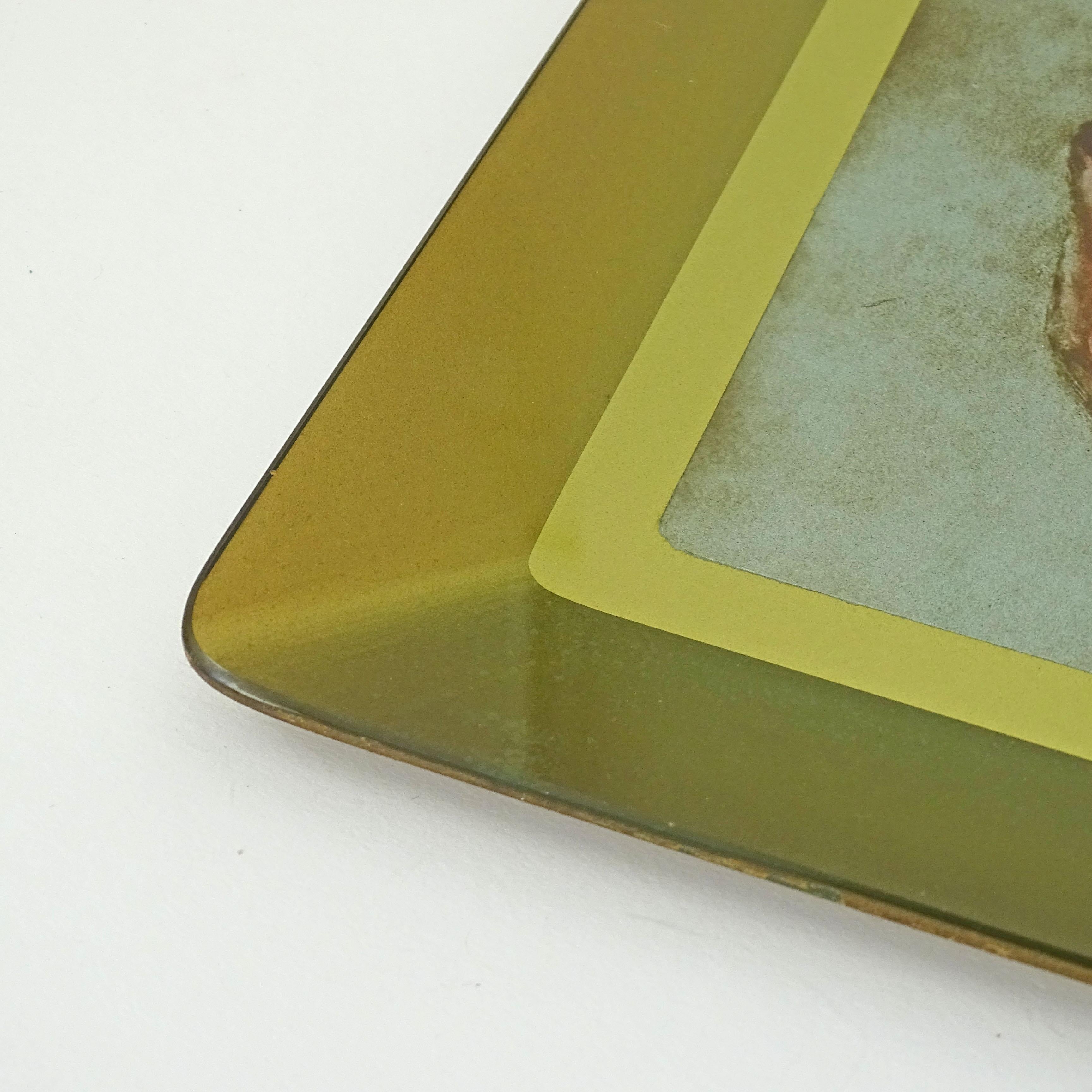 Luigi Fontana Madonna und Kind in Glas Wanddekoration. im Zustand „Gut“ im Angebot in Milan, IT