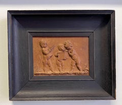 Luigi Frullini carved Wood Plaque Gilded Age