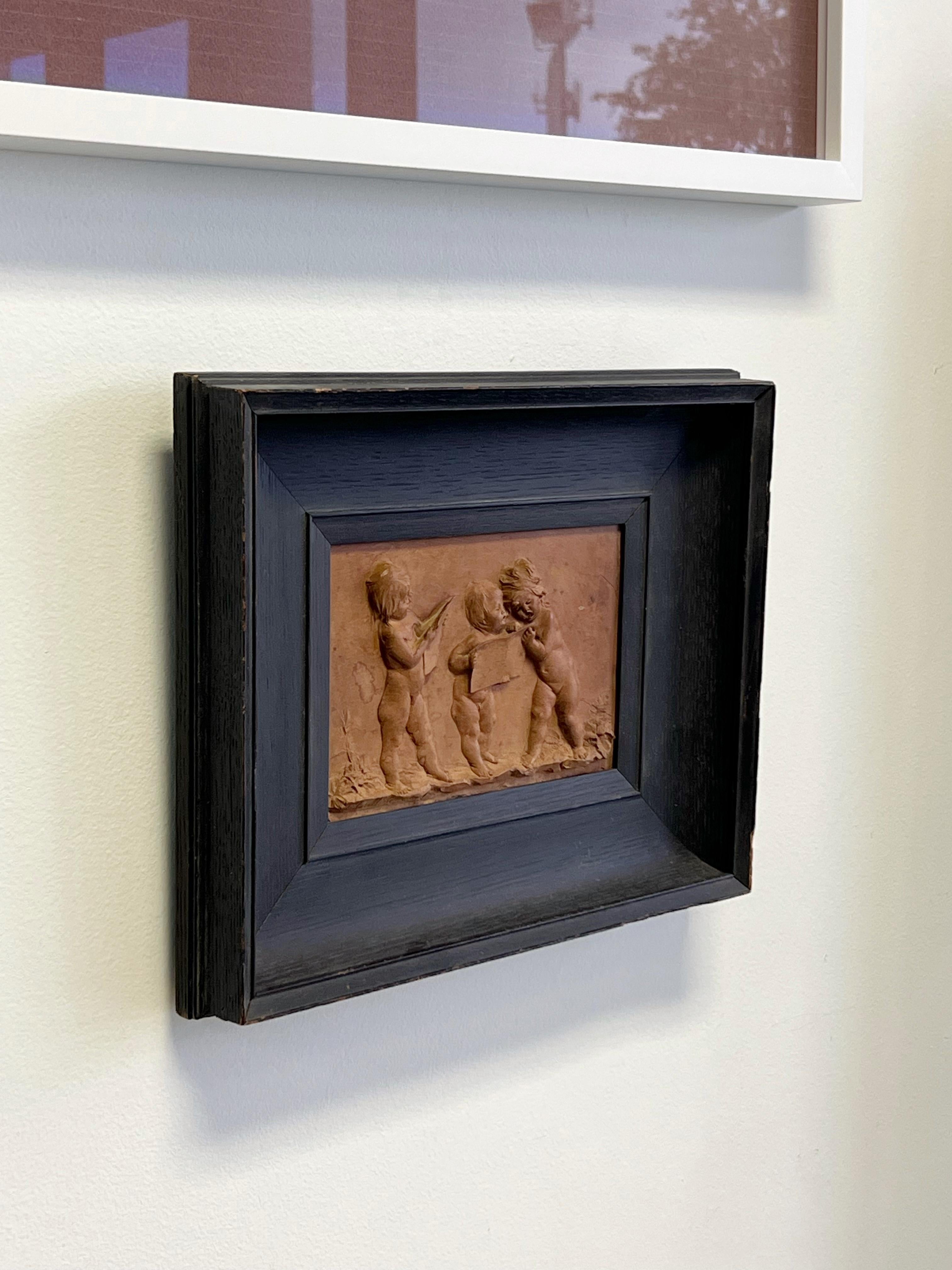 Luigi Frullini carved Wood Plaque Gilded Age In Good Condition For Sale In Miami, FL