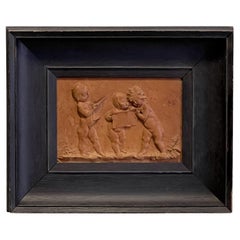 Luigi Frullini carved Wood Plaque Gilded Age