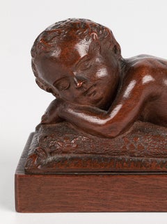 Luigi Frullini Rare Italian Hand Carved Figural Match Holder & Striker