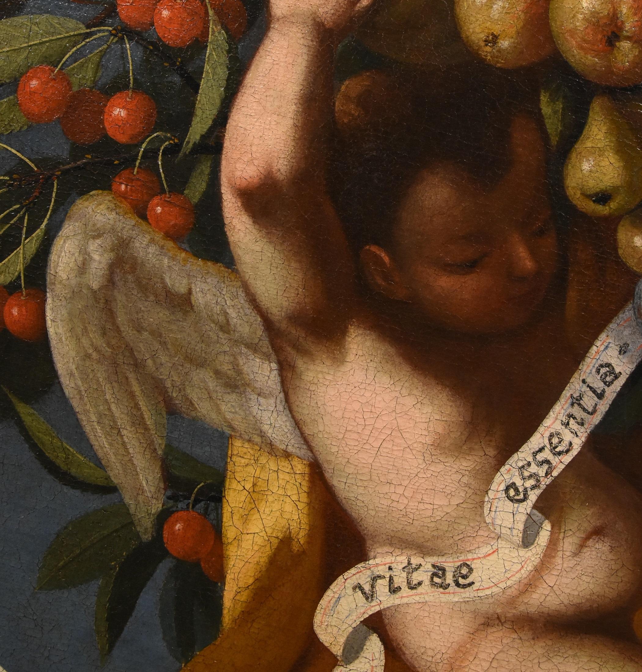 Peinture à l'huile sur toile « Angels Flower Garzi » (Fleurs d'anges) - Ancien maître - Art italien du 17-18e siècle en vente 4