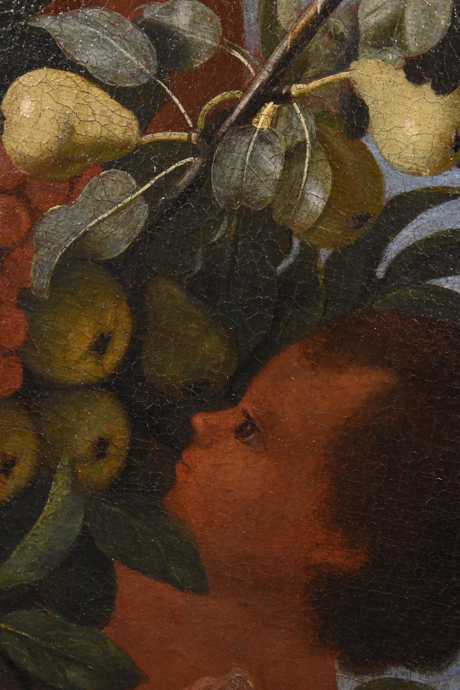 Peinture à l'huile sur toile « Angels Flower Garzi » (Fleurs d'anges) - Ancien maître - Art italien du 17-18e siècle en vente 12