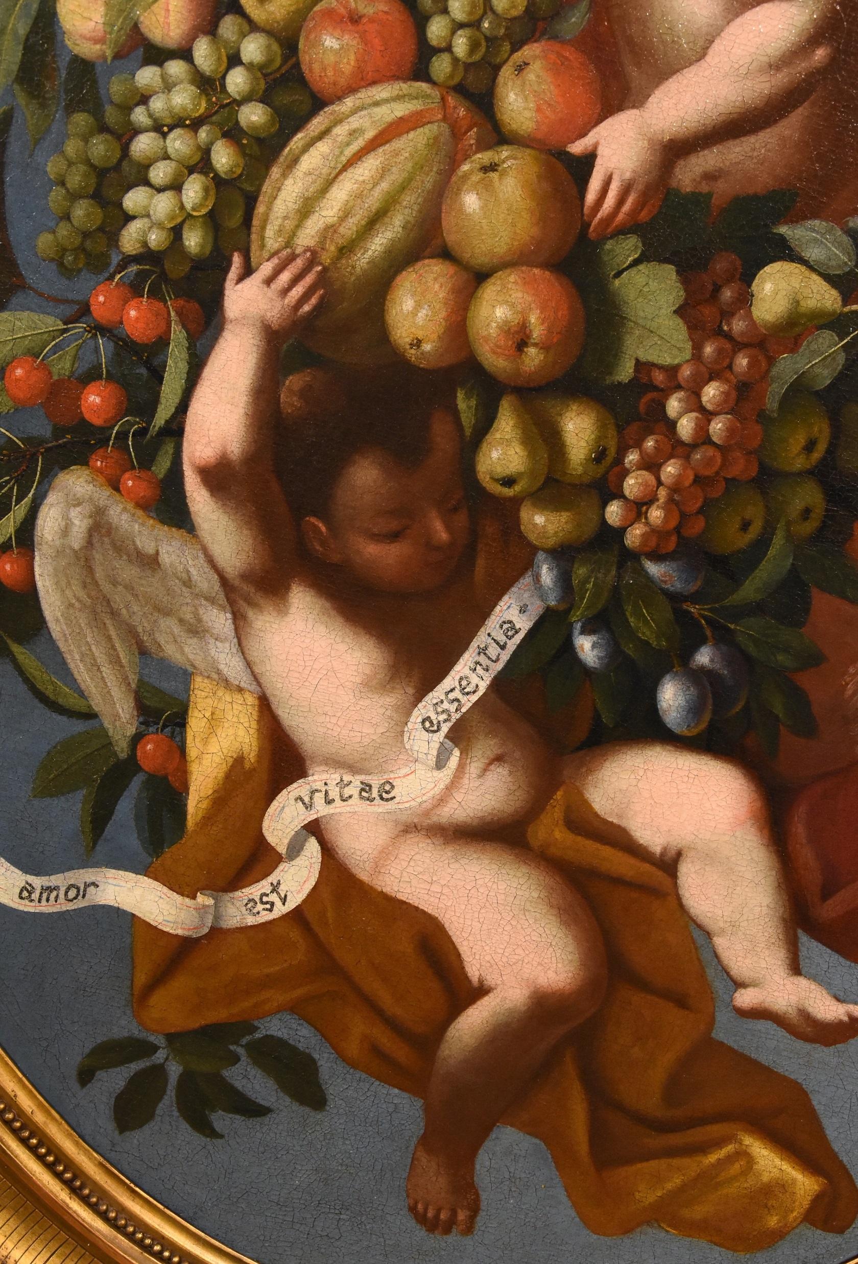 Peinture à l'huile sur toile « Angels Flower Garzi » (Fleurs d'anges) - Ancien maître - Art italien du 17-18e siècle - Maîtres anciens Painting par Luigi Garzi (Pistoia 1638– Rome1721)