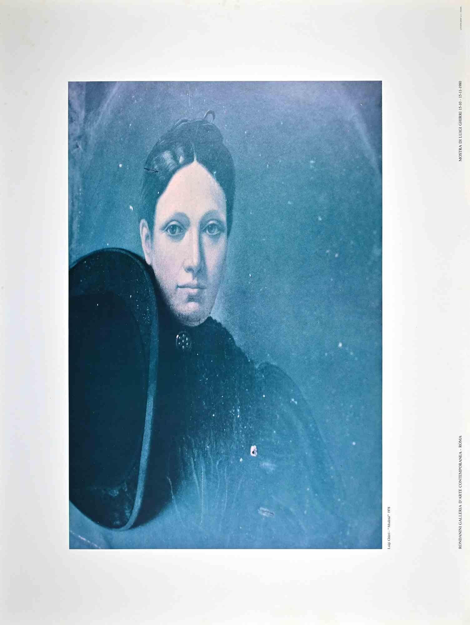 Modena is an original offset print by Luigi Ghirri.

The artwork is the offset poster of the exhibition held by the artist at  Rondanini Galleria  d'Arte Contemporanea in 1980. 

The offset shows the artwork Modena realized by the artist in 1978.