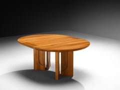 Luigi Gorgoni pour Roche Bobois Table de salle à manger en orme extensible post-moderne