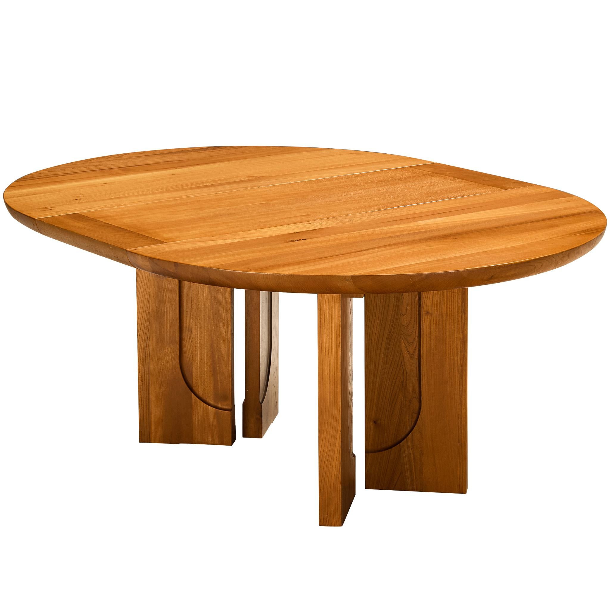 Luigi Gorgoni for Roche Bobois Post-Modern Extendable Elm Dining Table