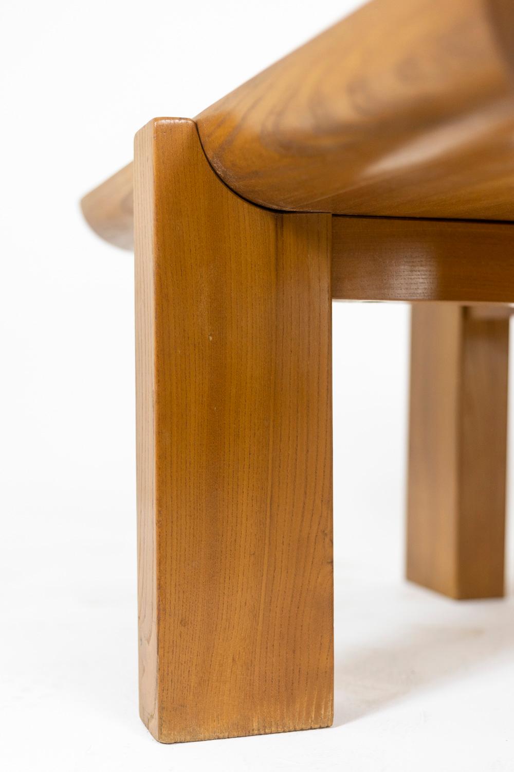 Luigi Gorgoni Pour Roche Bobois, Couchtisch aus Ulme, 1980er Jahre im Zustand „Gut“ im Angebot in Saint-Ouen, FR