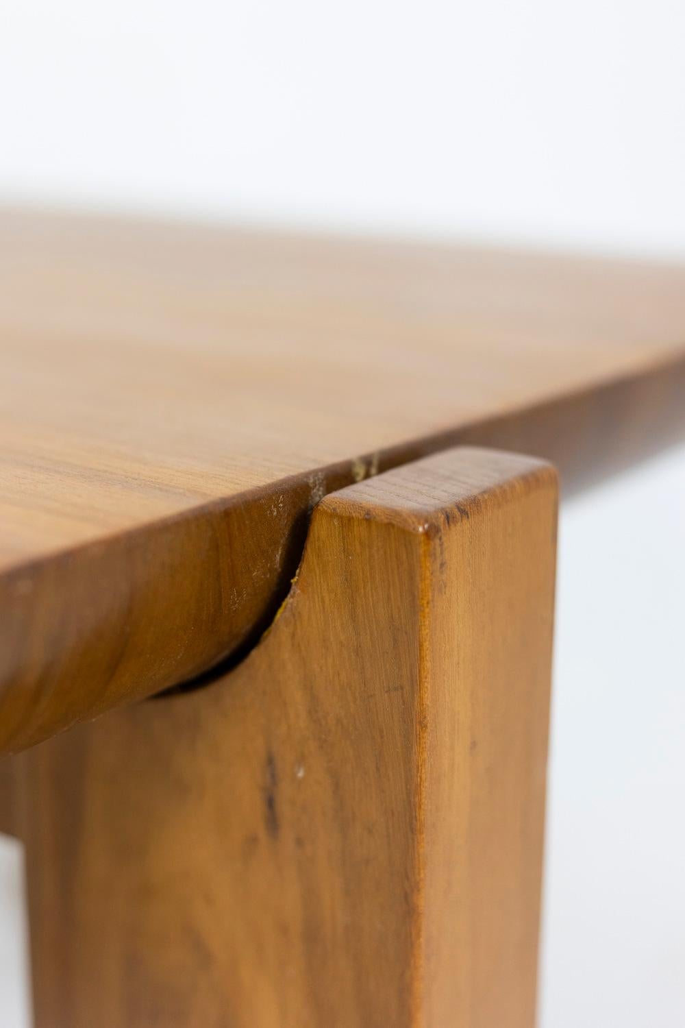 Luigi Gorgoni Pour Roche Bobois, Couchtisch aus Ulme, 1980er Jahre (Ende des 20. Jahrhunderts) im Angebot