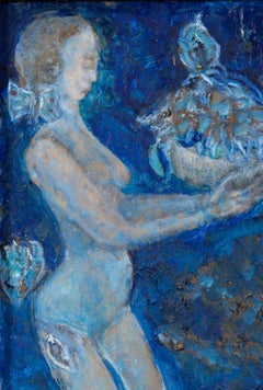 Pour une table émiettée - Peinture à l'huile de Luigi Granetto - 1998