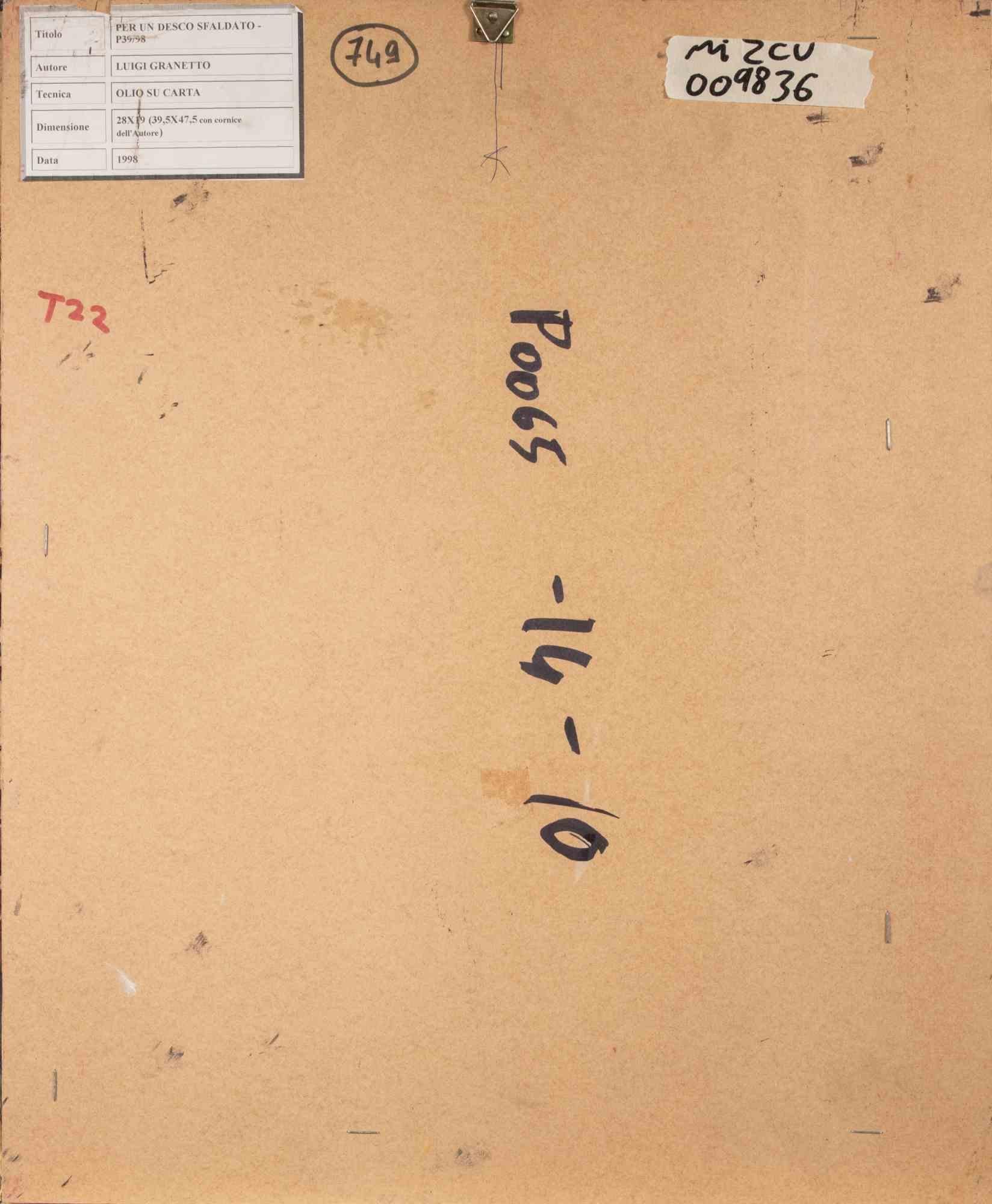 For a Crumbled Table - Oil Paint by Luigi Granetto - 1998 For Sale 2