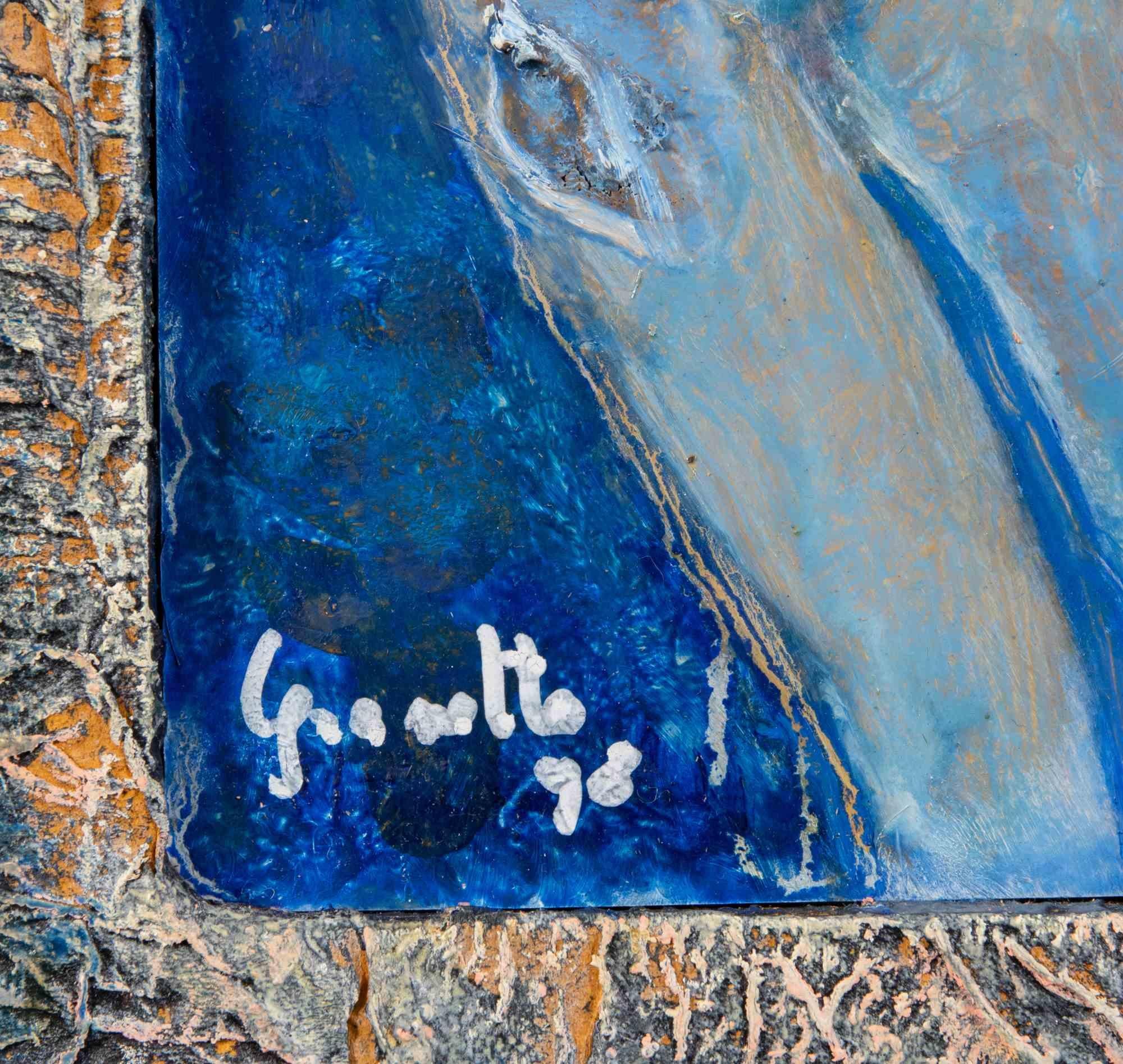 For a Crumbled Table - Oil Paint by Luigi Granetto - 1998 For Sale 3