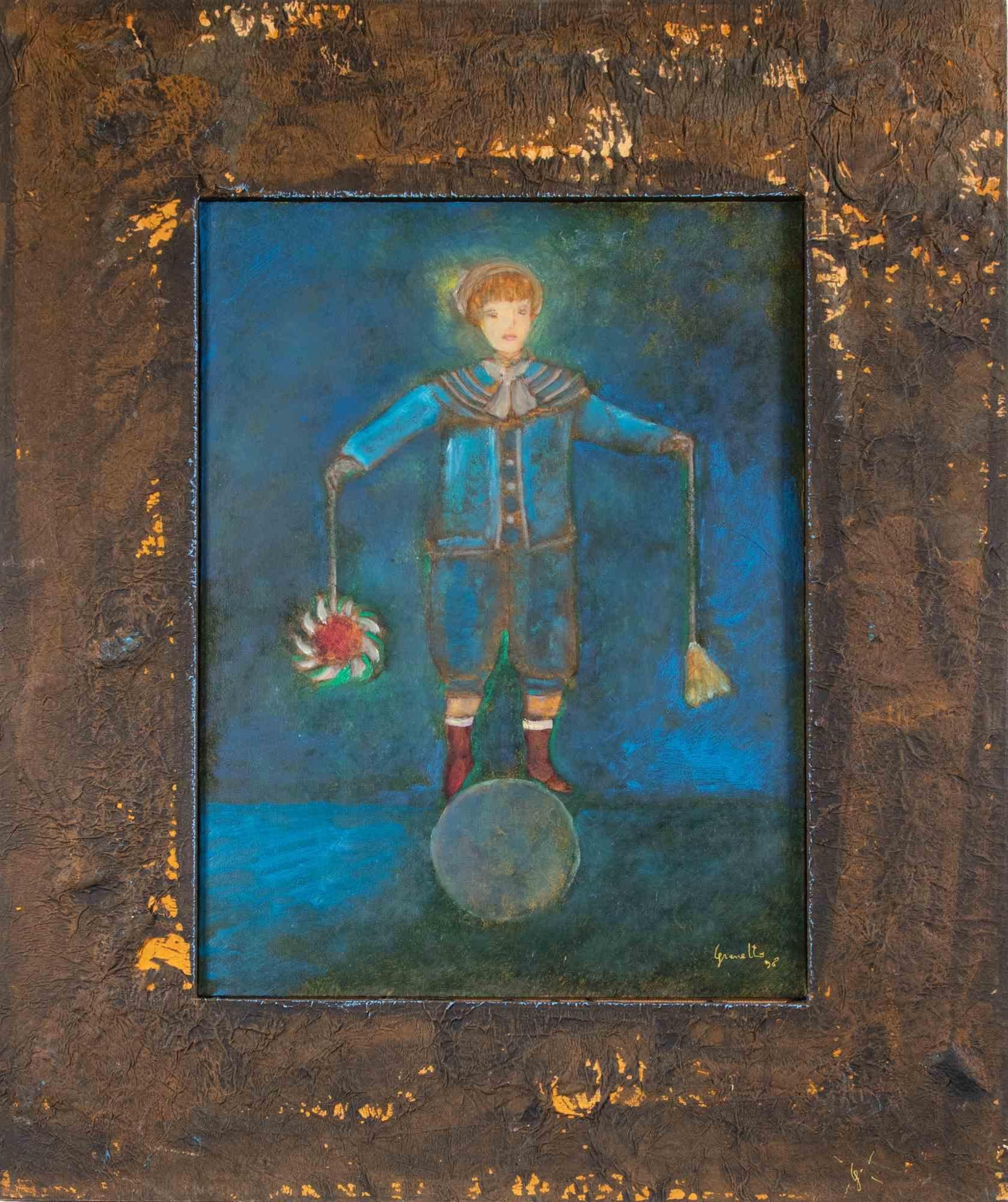 Messen unter den Fingern - Ölgemälde von Luigi Granetto - 1998
