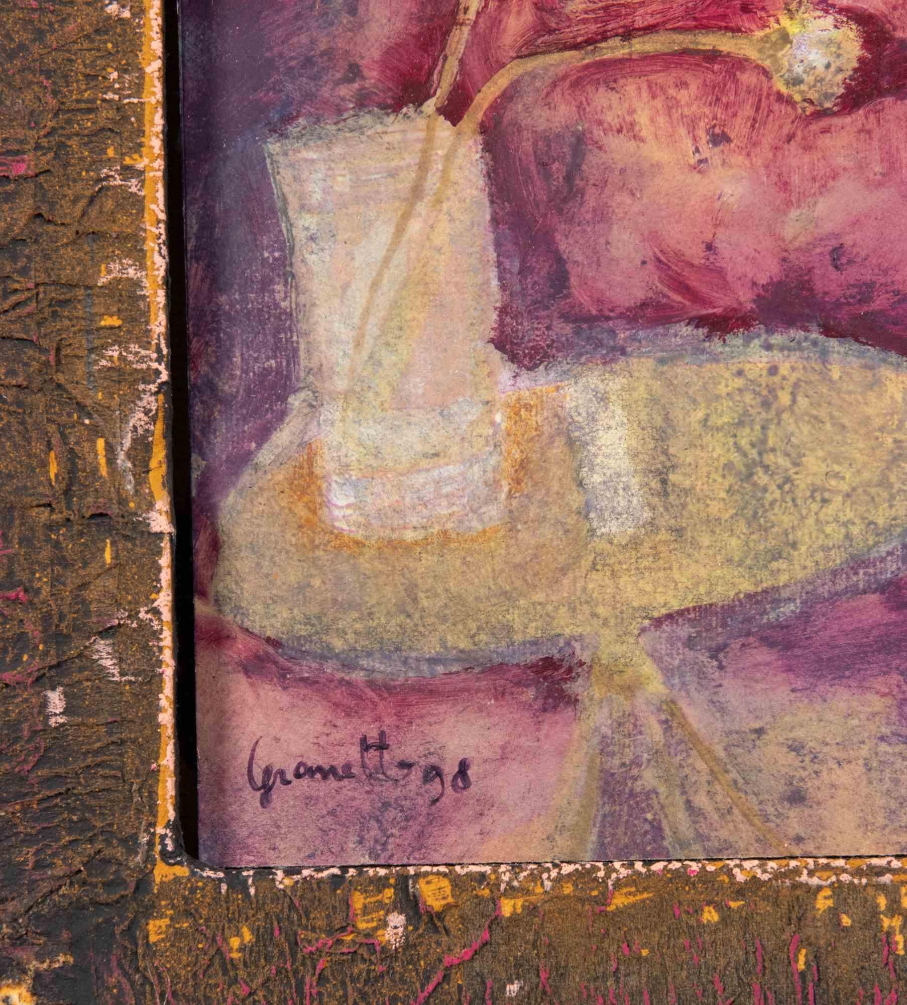 Miroir à graines - Peinture à l'huile de Luigi Granetto - 1998 en vente 2