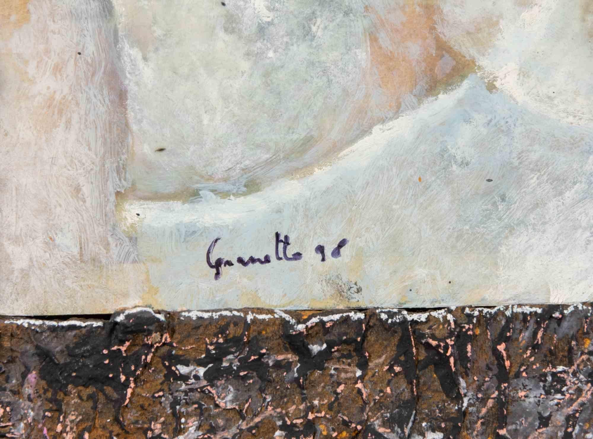 Der unvollendete Nervenkitzel des Lebens - Ölgemälde von Luigi Granetto - 1998 im Angebot 2