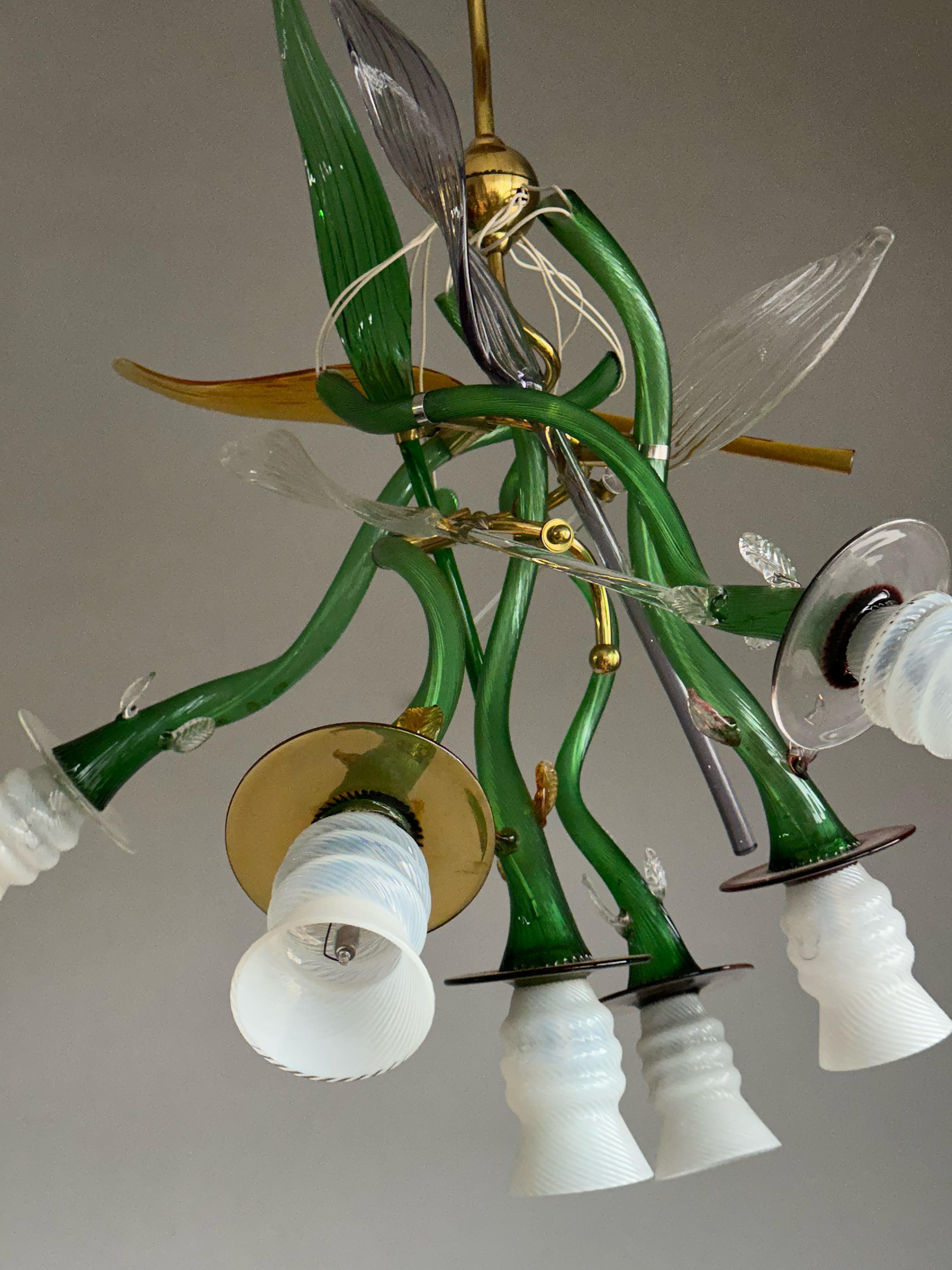 Luigi i Murano Glass Suspension Pendant Light by Borek Sipek for Driade, Italy For Sale 8