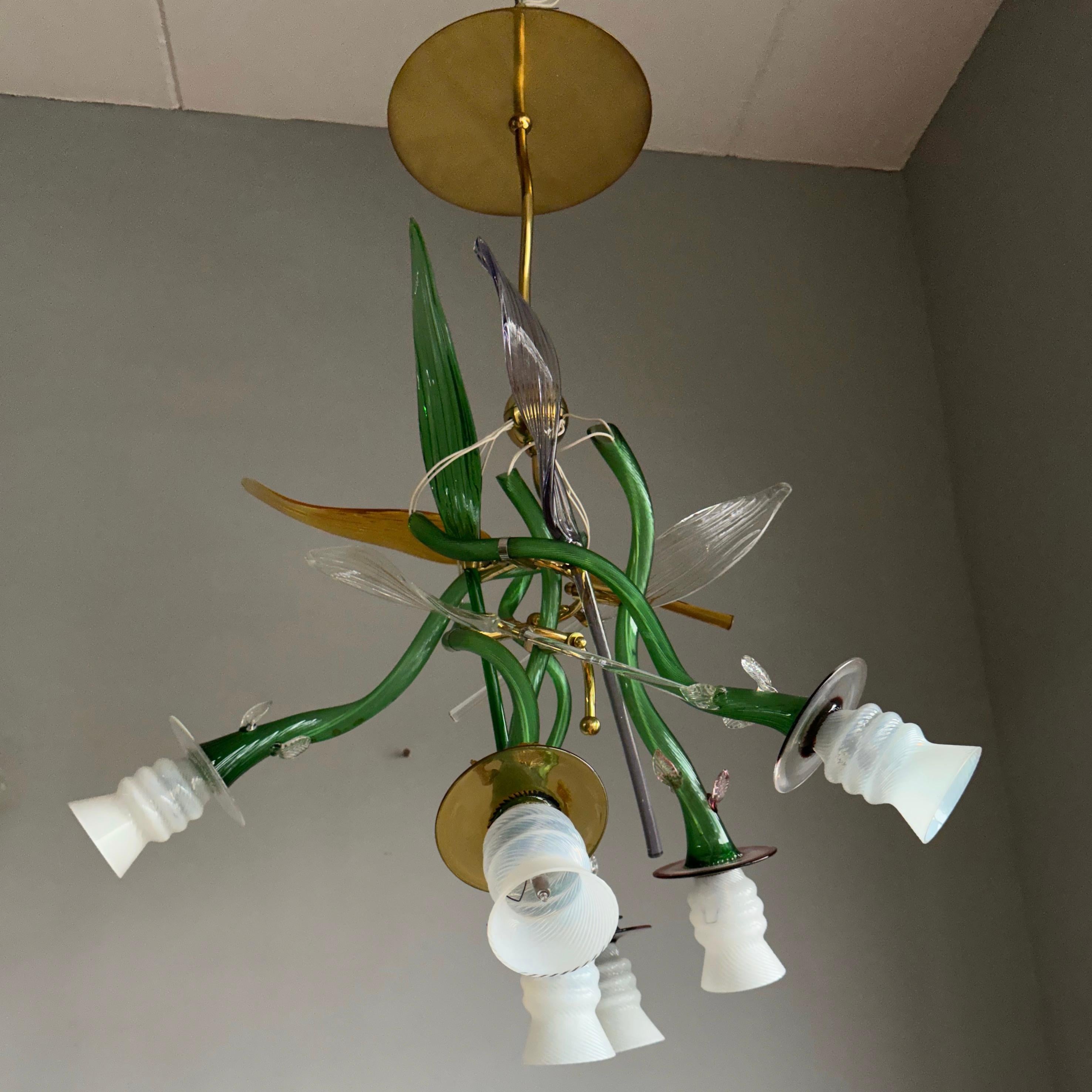 Mid-Century Modern Lampe à suspension en verre de Murano Luigi I de Borek Sipek pour Driade, Italie en vente