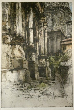 "Arch Of Septimius, Rome" Large etching and aquatint.