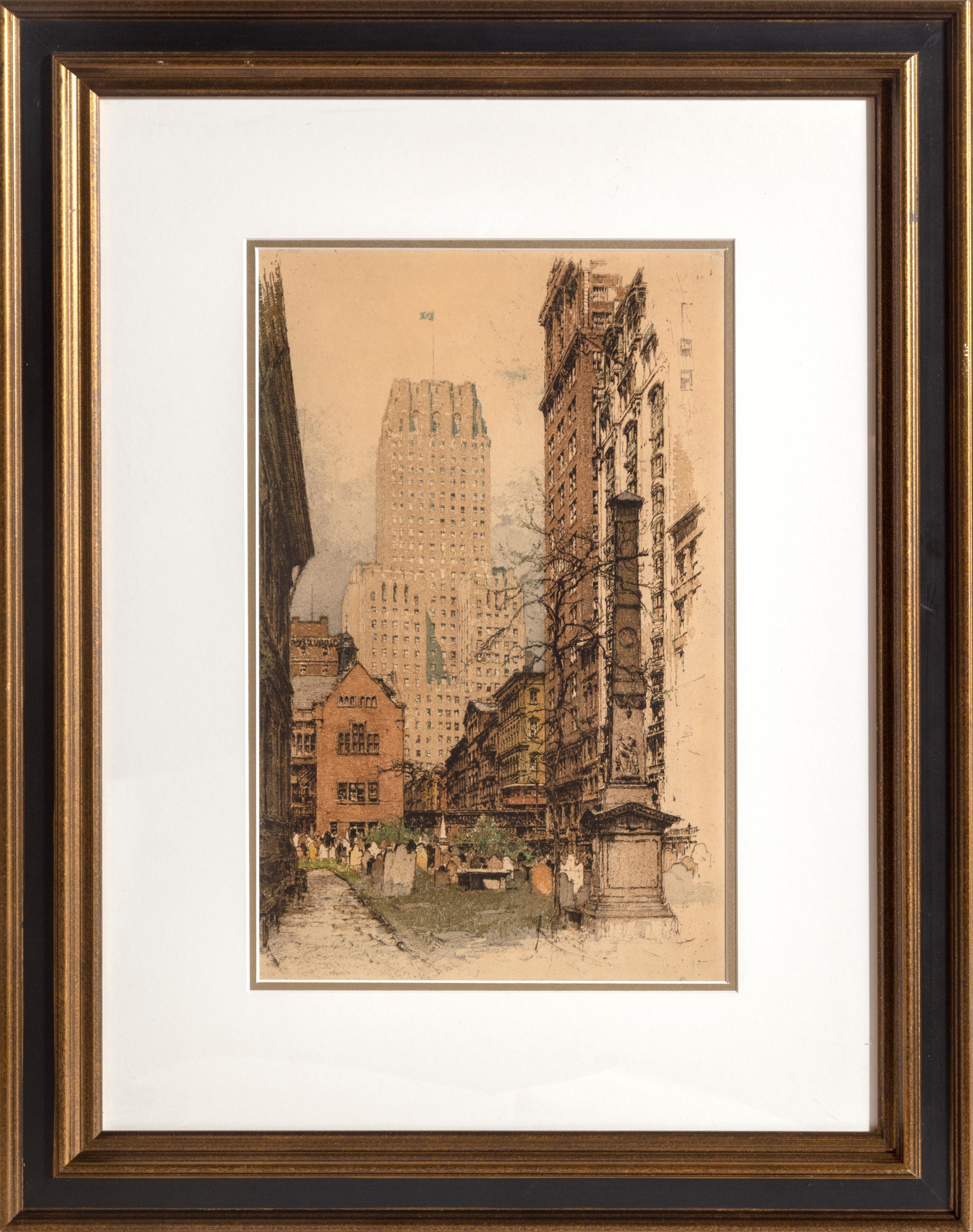 Luigi Kasimir Landscape Print - Barclay-Vesey Building