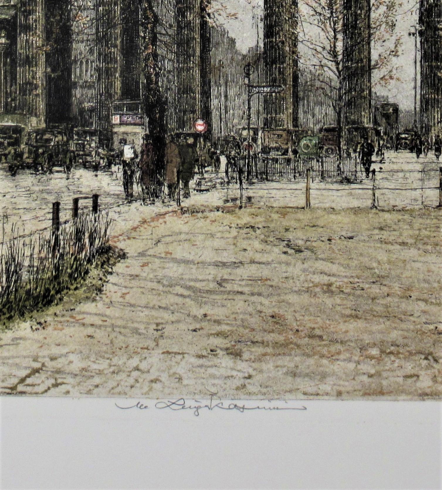 Berlin, Brandenburger Tor, Deutschland (Grau), Figurative Print, von Luigi Kasimir