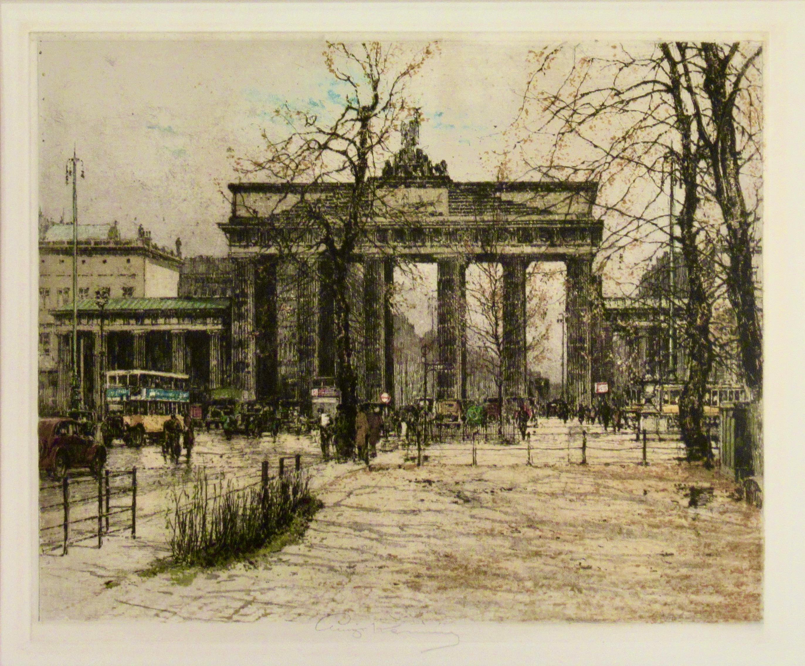 Brandenburger Tor, Berlin (Brandenburg Gate, Berlin) - Realist Print by Luigi Kasimir