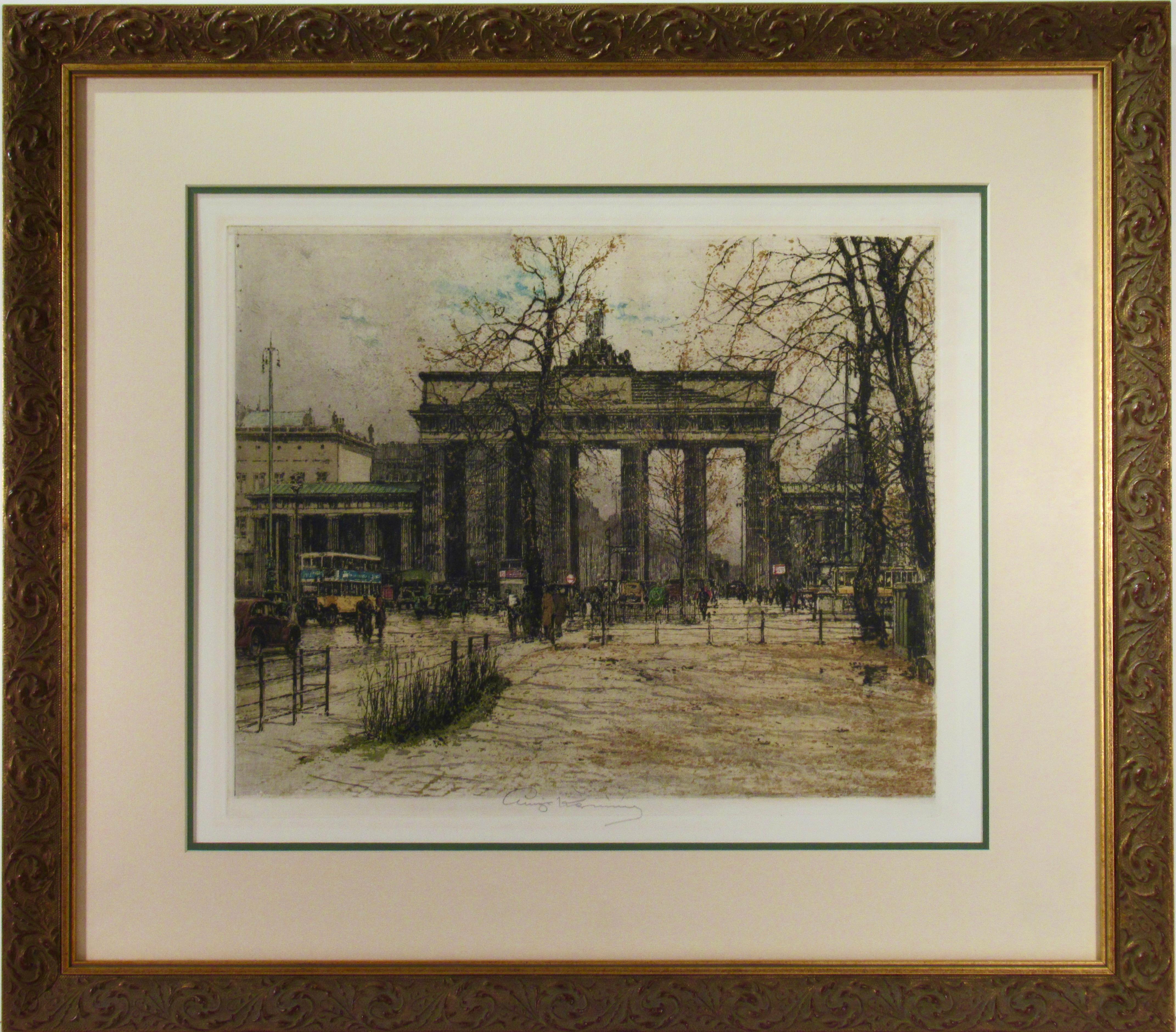 Figurative Print de Luigi Kasimir - Brandenburger Tor, Berlín (Puerta de Brandemburgo, Berlín)