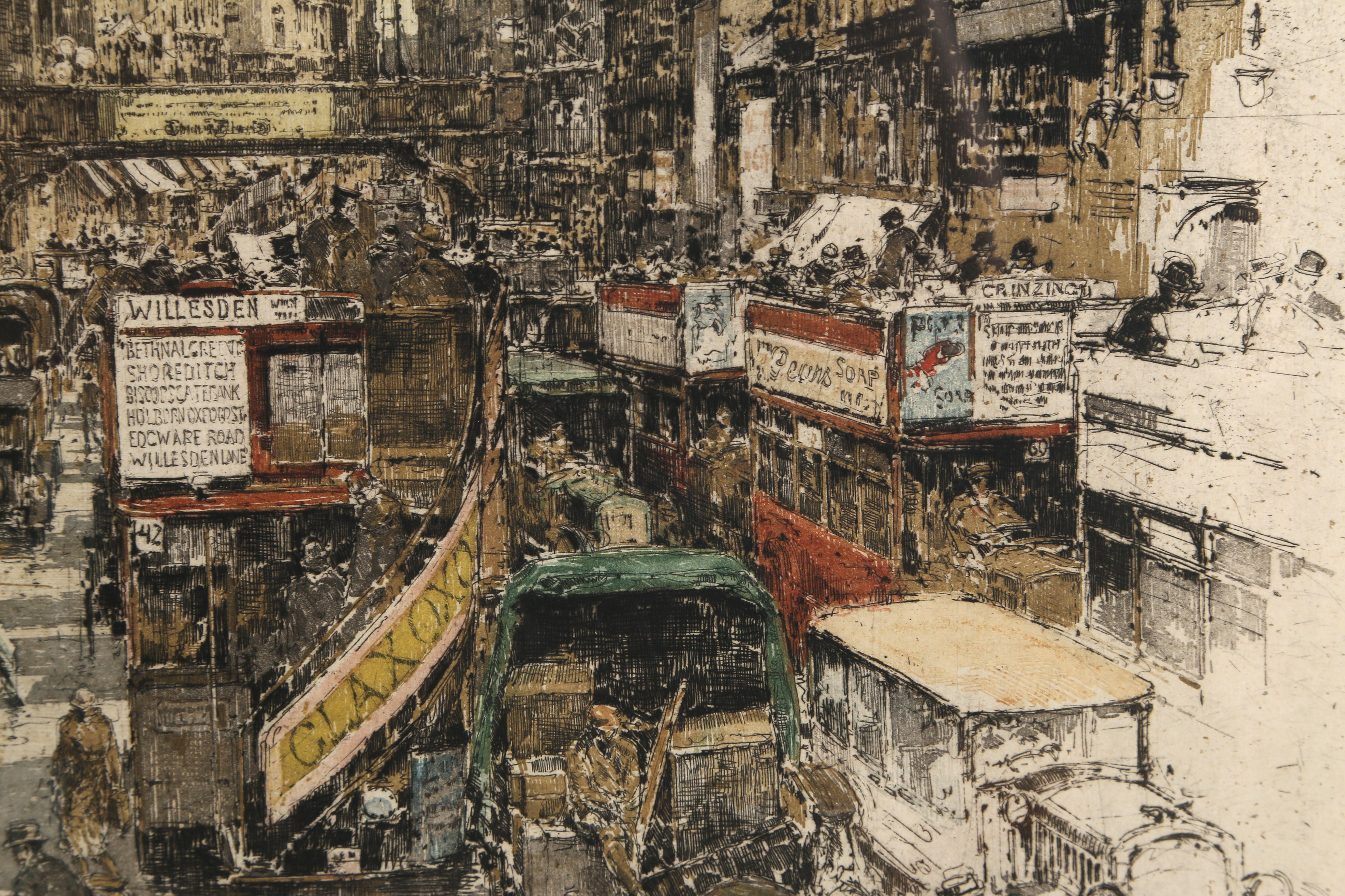 Fleet Street - Impressionist Print by Luigi Kasimir