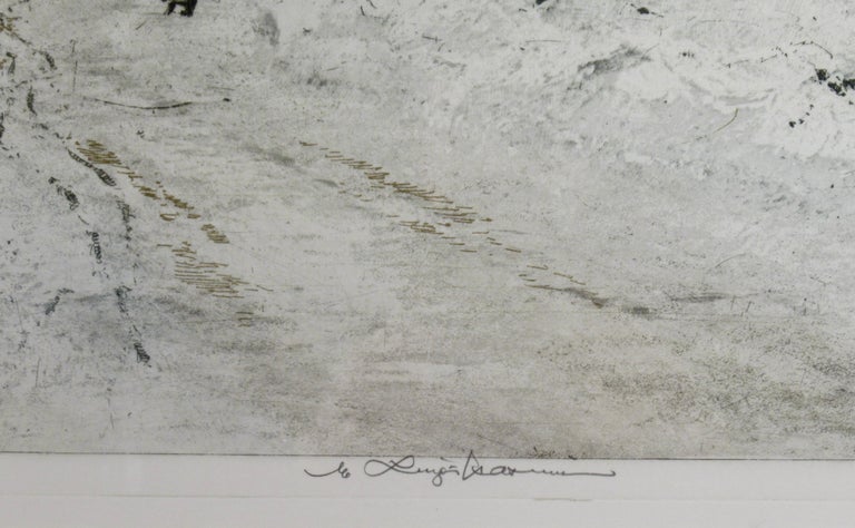 Luigi Kasimir - Grinzing, Snow Scene, Austria, large color etching