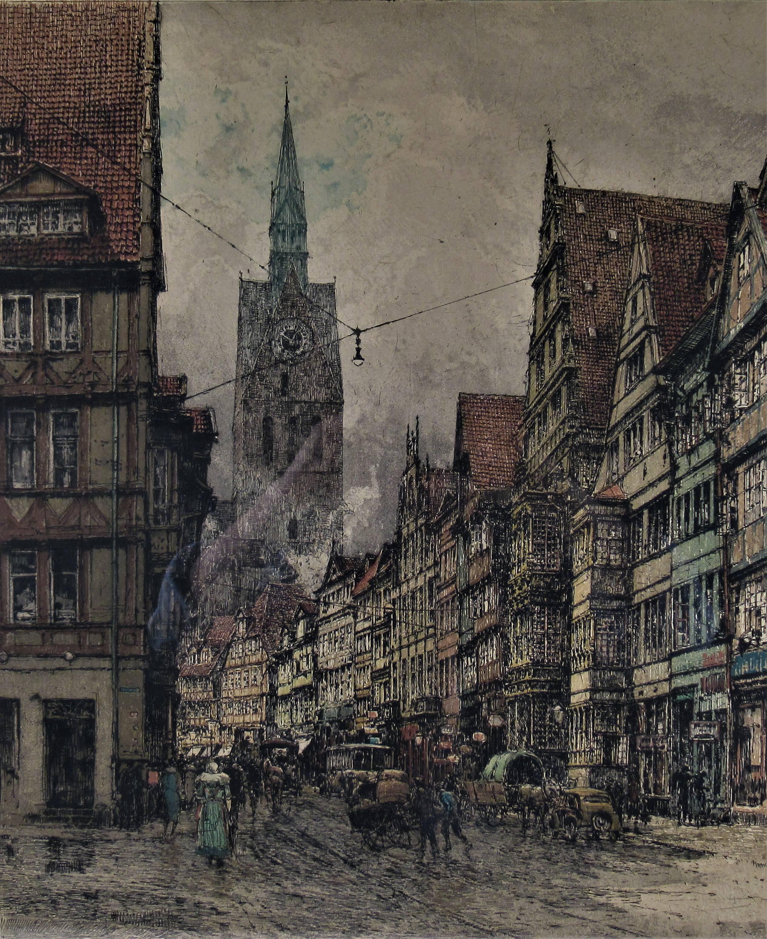 Hanover Schmiedestrasse - Print by Luigi Kasimir