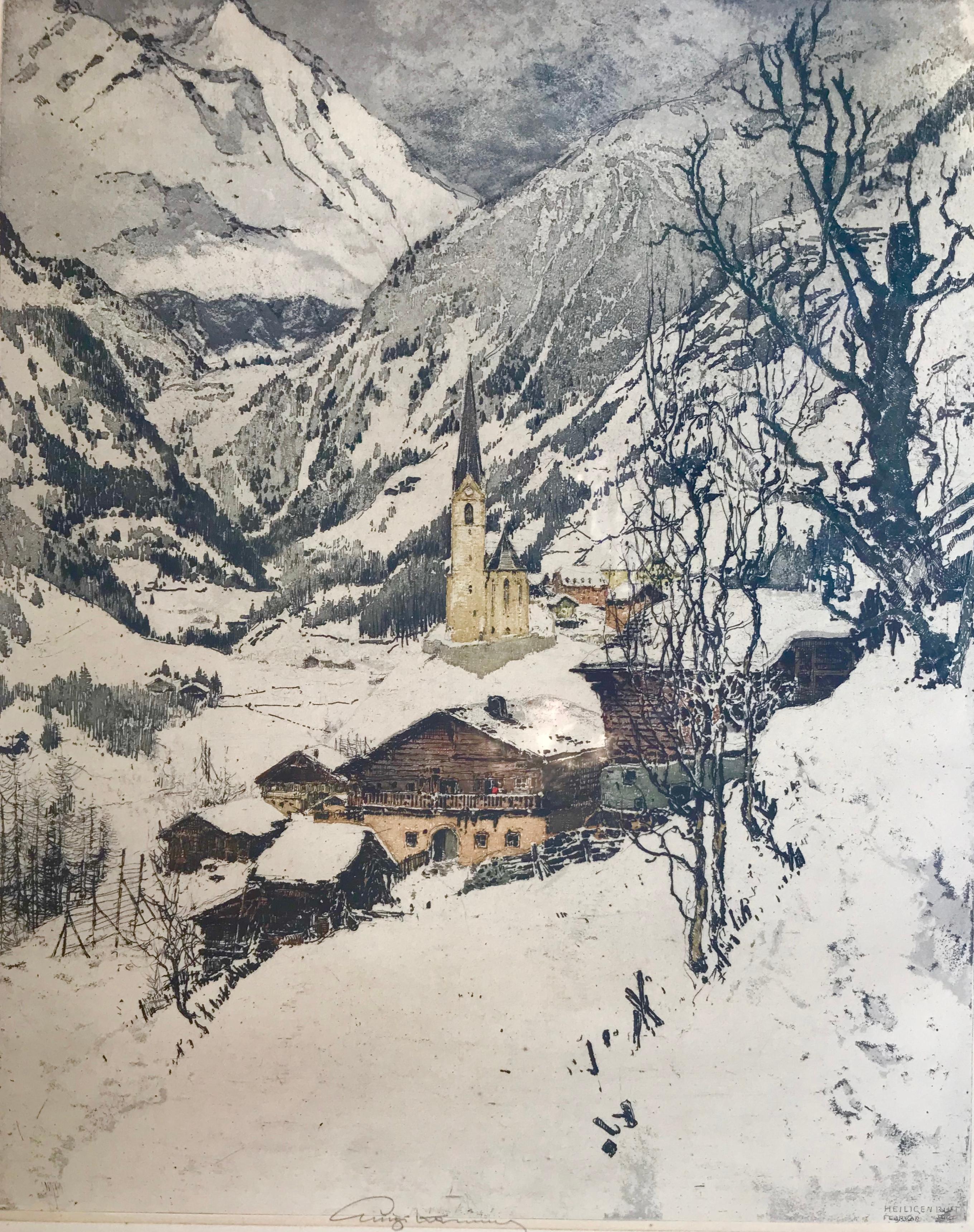Luigi Kasimir Landscape Print - “Heligenblut, Austria”
