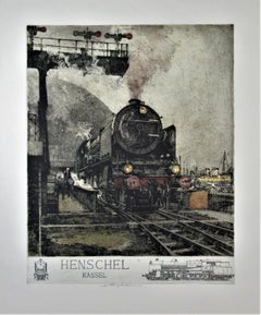 Henschel Kassel, Locomotive, large color etching