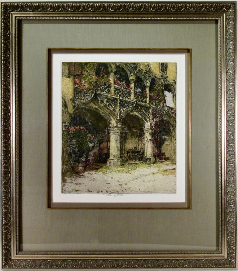 L'arte Italiana Bei Luigi Luigi Kasimir - Innenhof auf Schloss Schallaburg For Sale at 1stDibs
