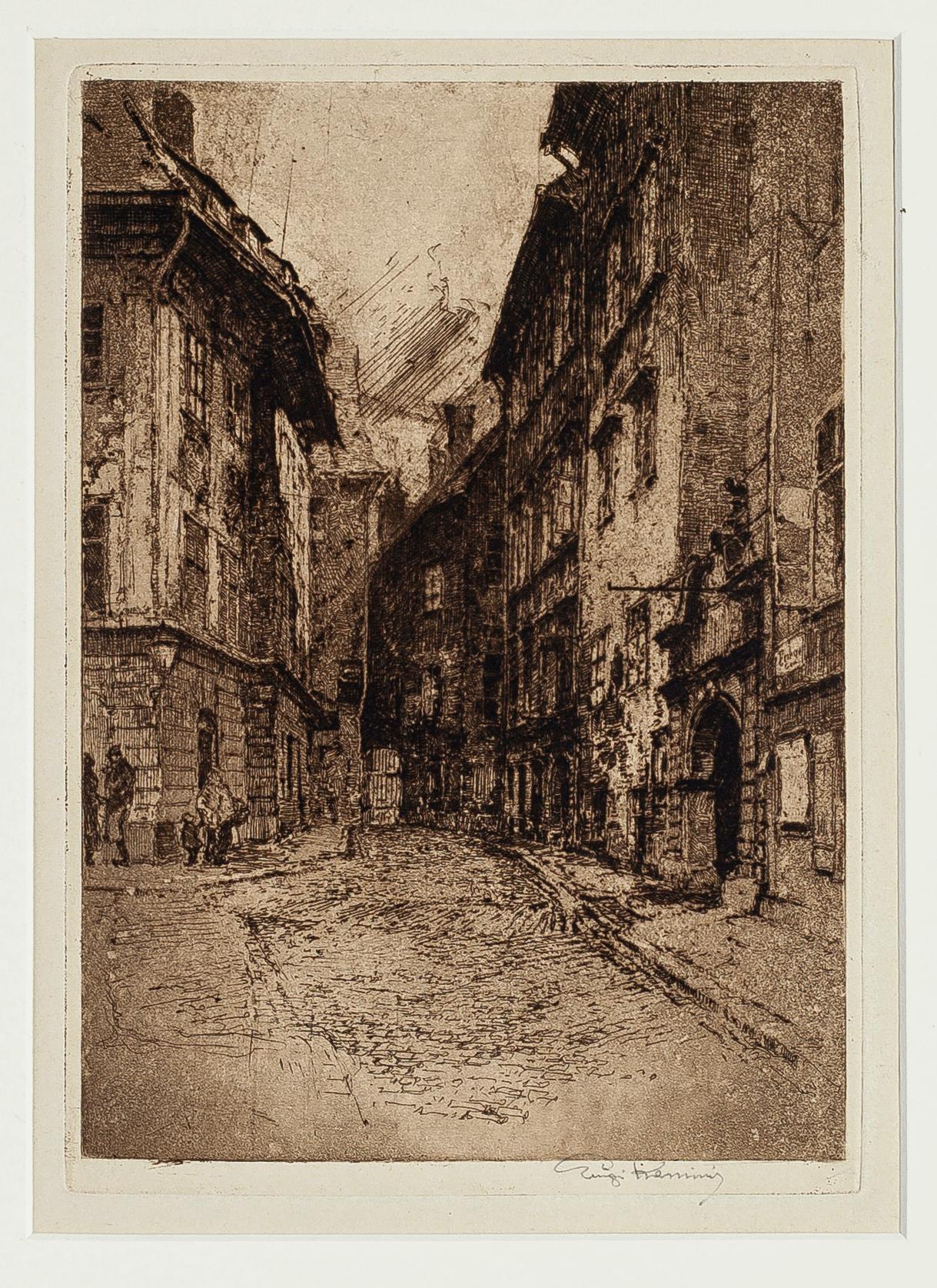 Paisaje es un aguafuerte original sobre papel realizado por el artista austriaco Luigi Kasimir (1881-1962),Firmado a mano en la parte inferior izquierda.

En muy buenas condiciones.

Dimensión de la hoja: 38 x 27 cm.

Incluye un passepartout.

La