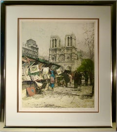 Les bouquinistes, with Notre Dame de Paris