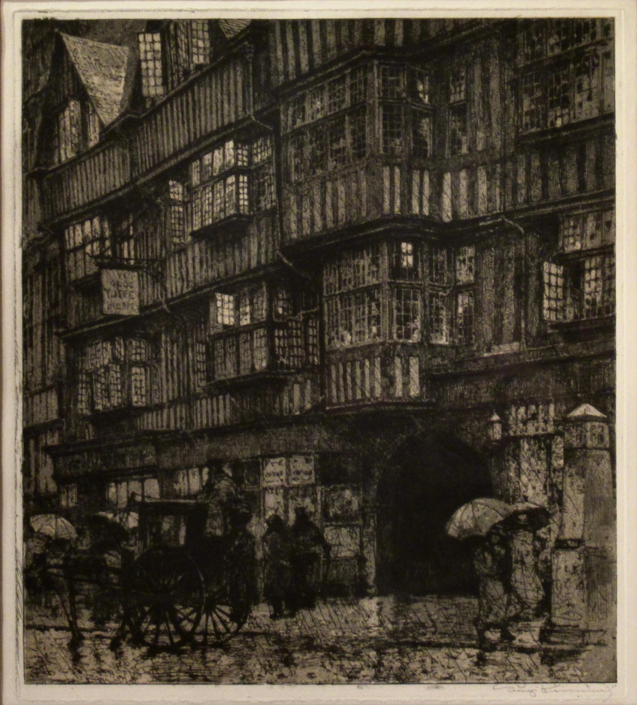 London, Holborn House - Print by Luigi Kasimir
