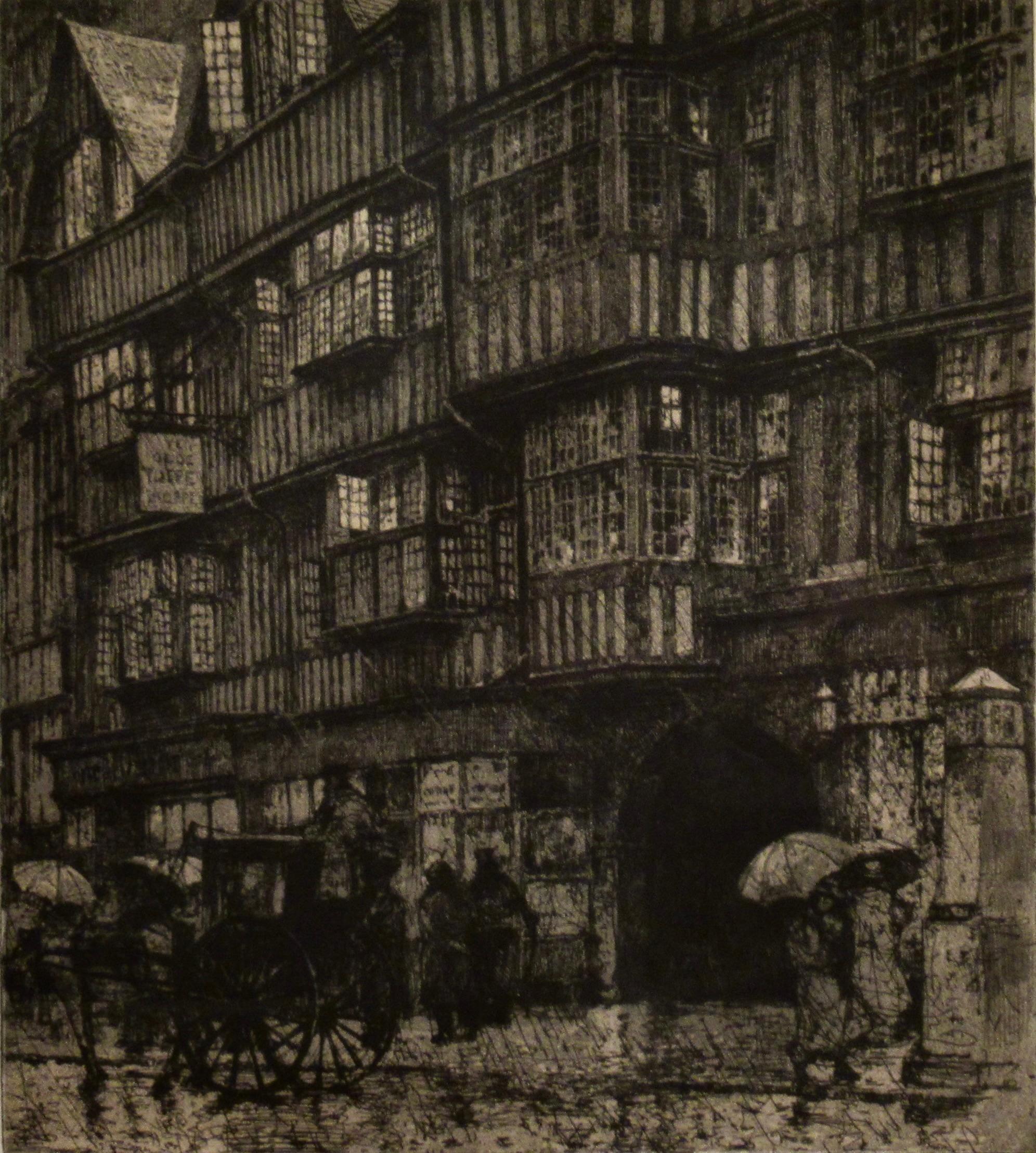 London, Holborn House - Realist Print by Luigi Kasimir